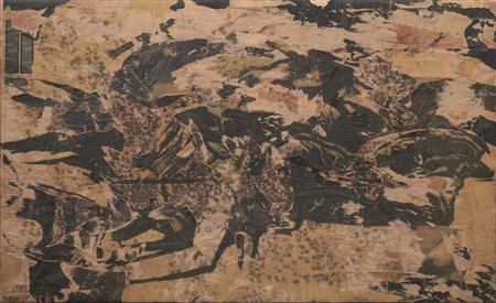 Mimmo Rotella (Catanzaro 1918 - Milano 2006) COMPOSIZIONE dècollage su tela,...