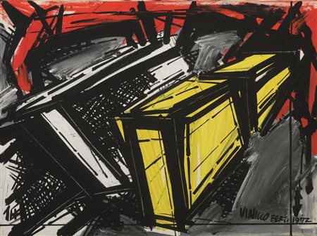 Vinicio Berti (Firenze 1921 - 1991) QUANTITA' OPPOSIZIONE acrilico su tela,...