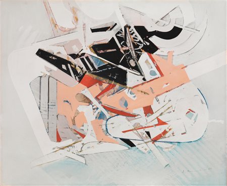 Edoardo Franceschini (Catania 1928 - Varese 2006) COMPOSIZIONE tempera,...