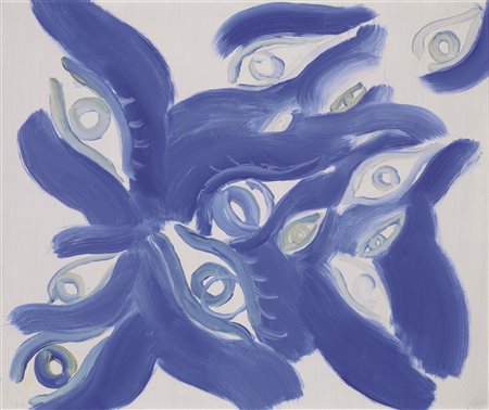 Virgilio Guidi (Roma 1891 - Venezia 1984) OCCHI NELLO SPAZIO olio su tela, cm...