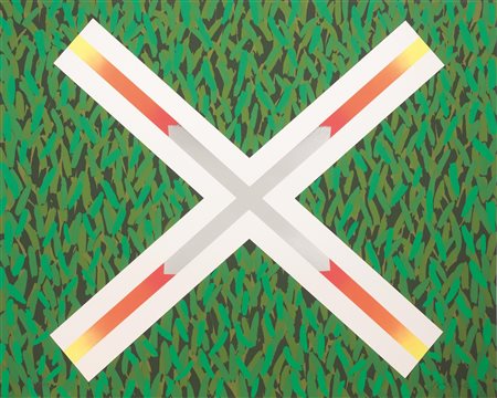 Concetto Pozzati (Vo' Vecchio 1935) CROCE DI SANT'ANDREA serilitografia e...