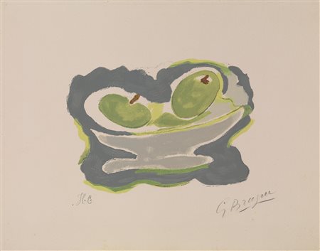 Georges Braque (Argenteuuil 1882 - Parigi 1963) NATURE MORTE AUX POMMES...