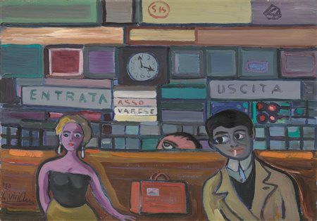 Giuseppe Viviani (Agnano di Pisa 1898 - Pisa 1965) LA BIONDA DEI MORI olio su...