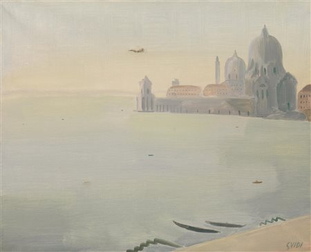 Virgilio Guidi (Roma 1891 - Venezia 1984) VEDUTA DI SAN GIORGIO A VENEZIA...