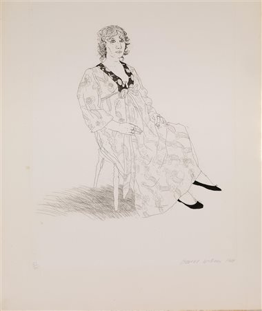 David Hockney (Bradford 1937) CELIA acquaforte, acquatinta, battuta cm 69x54,...