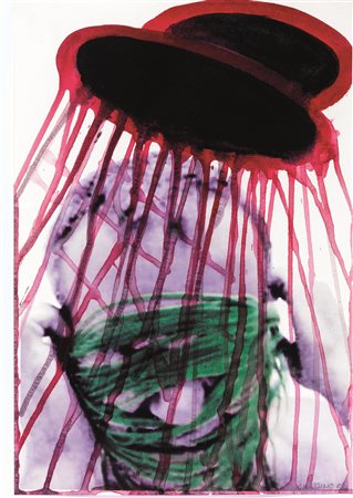 Paolo Grassino (Torino 1967) SENZA TITOLO gouache su carta, cm 30x20,5...