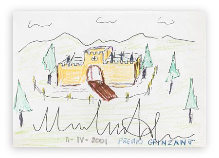 UMBERTO ECO (1932-2016) - Senza Titolo (Grinzane Cavour - Premio Letterario), 2001