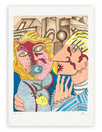 ENRICO BAJ (1924-2003) - Il bacio (seconda posizione), 1985