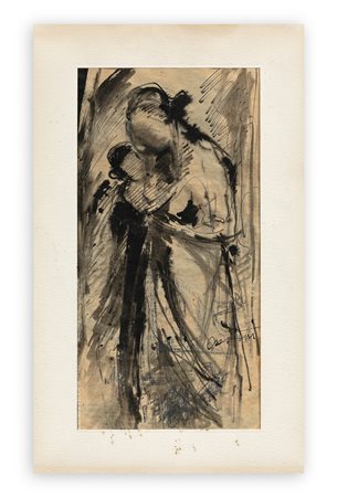 GIORDANO CRESTANI (1928-1967) - Ritratto di mendicante cieco, 1954 circa