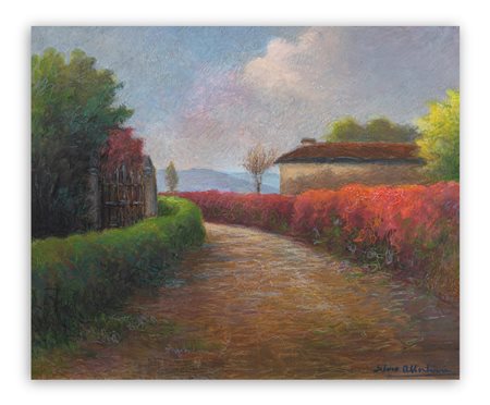 SILVIO ALBERTINI (1889-1984) - Il viale delle foglie rosse