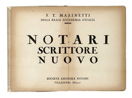 Marinetti Filippo Tommaso, Raccolta di 4 opere futuriste. XX secolo....