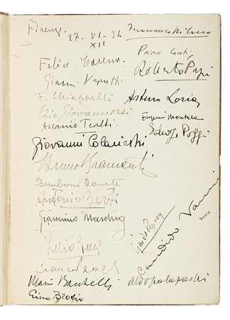 Natòli Glauco, Risveglio ed altri versi. Firenze: [s.e.], 1933. In-4° (mm...