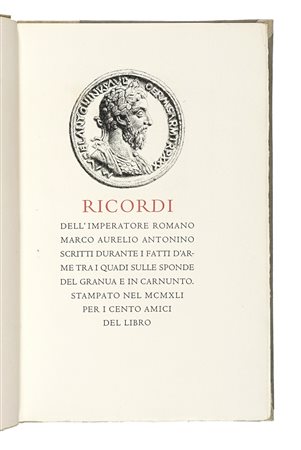 Croatto Bruno, Ricordi dell'imperatore romano Marco Aurelio Antonino, scritti...