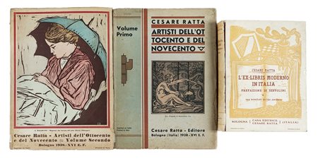 Ratta Cesare, Due opere di Cesare Ratta in legatura originale. XIX secolo....