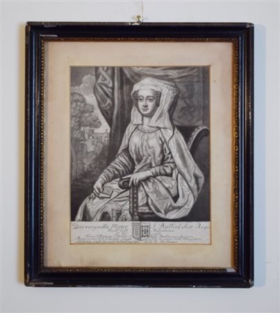 Mezzotinto di John Senior Faber, Dervorguilla Mater J. Balliol Scot: Regis...