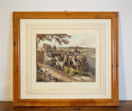 After James Pollard (British, 1792-1867) Stage Coach 1829 acquaforte e...