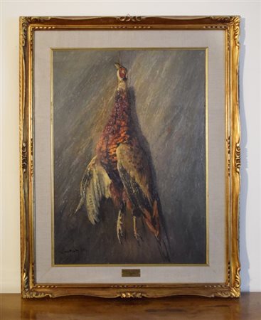 Armeno Mattioli (Vicchio di Muggello, 1920 - 2012), Il Fagiano olio su tavola...