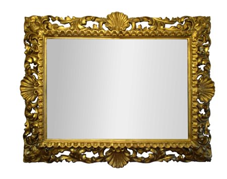 Specchiera in legno intagliato e dorato Seconda meta del XIX secolo tesa...