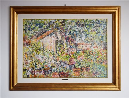 Guido Borgianni (New York, 1915 - Firenze, 2011), Casa olio su tela cm 50x70,...