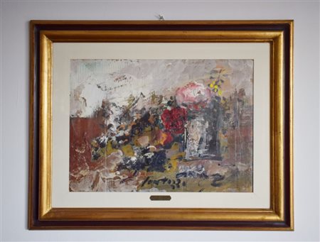 Attribuito a Sergio Scatizzi (Lucca 1918 - Firenze 2009), Natura con fiori...