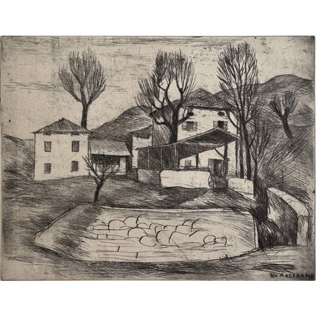 Carlo Bonacina - incisione, cm 25x31. In cornice 46x54.