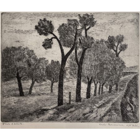 Carlo Bonacina (1936), Seconda prova d'artista, cm 25x31. Firmato in basso a dx