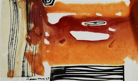 Carlo Ramous SENZA TITOLO, 1997 tecnica mista e applicazioni su carta, cm...