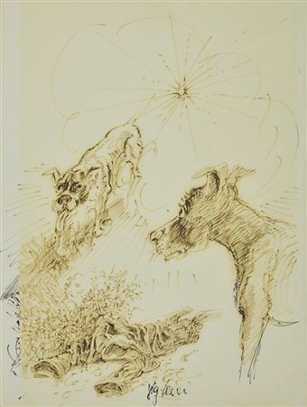 Tino Vaglieri SENZA TITOLO china su carta, cm 32x24 firma