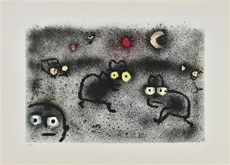 Franco Rognoni SENZA TITOLO litografia, cm 50x70; es. 37/100 firma e tiratura