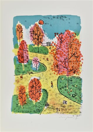 Franco Rognoni SENZA TITOLO litografia, cm 70,5x49,5; es. 90/100 firma e...