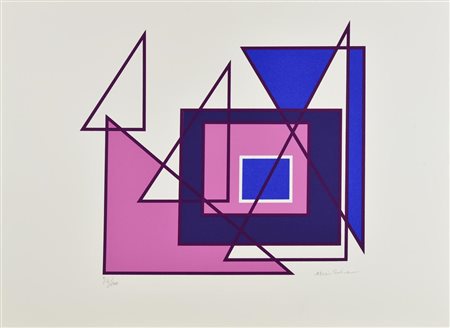 Mario Radice SENZA TITOLO serigrafia su carta Fabriano, cm 56x76; es. 74/100...