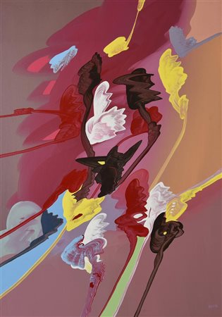 Nicola Naimo SENZA TITOLO, 1977 olio su tela, cm 70x50 firma sul retro: firma...