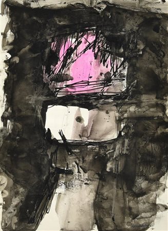 Agenore Fabbri SENZA TITOLO, 1960 tecnica mista su carta, cm 35x25 firma e...