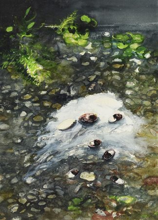 Giancarlo Cazzaniga SENZA TITOLO, 1980/85 acquarello su carta, cm 50,5x36...