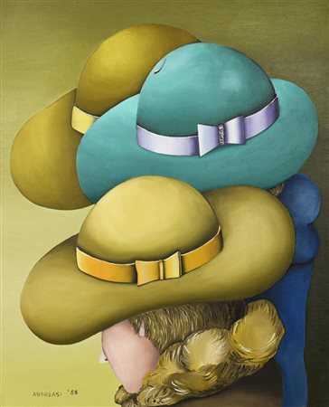 Gianni Andreasi SENZA TITOLO, 1988 olio su tela, cm 50x40 firma e data sul...