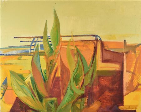 Tano Santoro SENZA TITOLO, 1970 olio su tela, cm 81x100 firma e data sul...