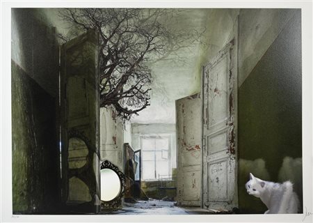 Lionel Morateur MORT D'UN CLOWN, 2021 stampa tipografica su carta...