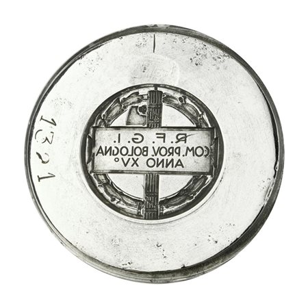  
N R.F.G.I. Com. Prov. Bologna Anno XV° 52 x 45 mm 
 