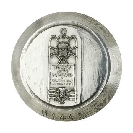  
P Automobile Club Torino Raduno Auto Sciatorio Di Curmayeur 21 Febbraio 1932 x Automobile Club Aosta 45 x 38 mm 
 