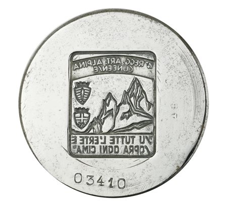  
N 4° Regg.Art.Alpina Cuneense "Su Tutte L'Erte E Sora Ogni Cima" 63 x 47 mm 
 