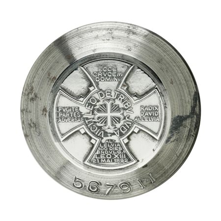  
P Vicit Leo Tribu Juda-Ecce Crucem Domini-Radix David Alleluia-Fugite Partes Adversae-Alleluia 100 Dies Infulg Leo XIII 21 Maggio 1892 39 x 40 mm 
 