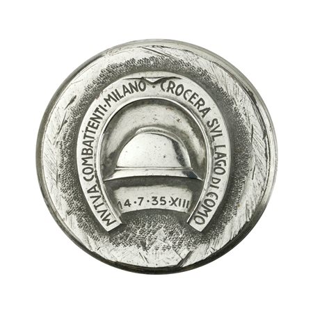  
P Mutua Combattenti Milano Crocera Sul Lago Di Garda 14-7-35 XIII 37 x 31 mm 
 