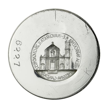  
N Chiesa Parrochiale Inaugurata Il 26 Giugno 1935 Messina Ganzirri 52 x 43 mm 
 