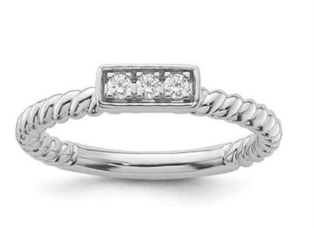 Anello in oro bianco 3,35 gr con diamanti - FR210299-010 nat