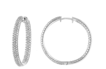 Orecchini a Cerchio con Diamanti Lab Grown 8 gr - CL-88 - Hoop Earring