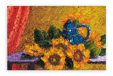 ROBERTO MASIA (1958) - Natura morta con girasole
