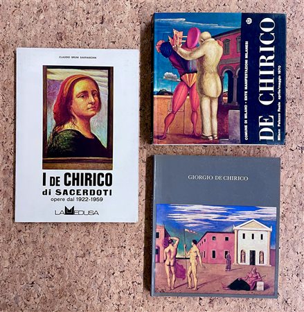 CATALOGHI AUTOGRAFATI (GIORGIO DE CHIRICO) - Lotto unico di 3 cataloghi
