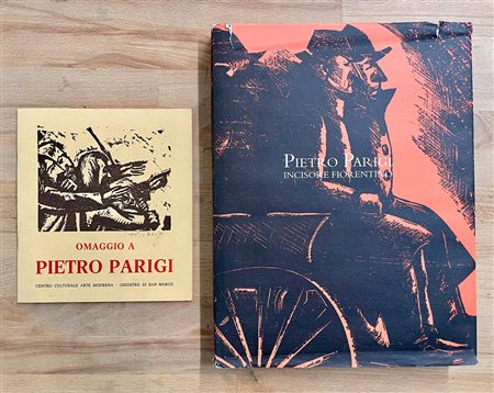 PIETRO PARIGI - Lotto unico di 2 cataloghi, di cui uno autografato: