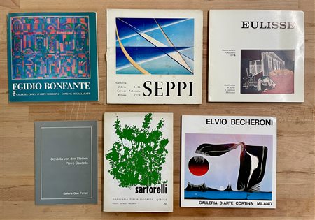 ARTISTI ITALIANI DEL DOPOGUERRA - Lotto unico di 6 cataloghi
