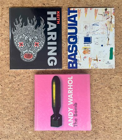 ANDY WARHOL, JEAN MICHEL BASQUIAT E KEITH HARING - Lotto unico di 3 cataloghi